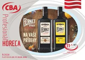Propagačné noviny CBA KOMFOS, platné od 2026-09-01 do 2026-09-30.