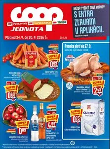 Propagačné noviny COOP, platné od 2026-09-24 do 2026-09-30.