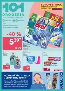Propagačné noviny 101 Drogerie, platné od 2026-09-23 do 2026-10-06.