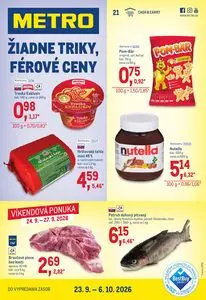 Propagačné noviny METRO, platné od 2026-09-23 do 2026-10-06.