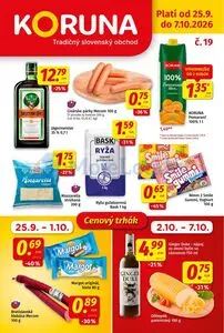 Propagačné noviny KORUNA, platné od 2026-09-25 do 2026-10-07.