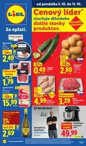 Propagačné noviny LIDL, platné od 2026-10-05 do 2026-10-11.