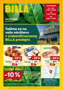 Propagačné noviny BILLA, platné od 2026-10-07 do 2026-10-13.