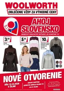 Propagačné noviny WOOLWORTH, platné od 2026-10-09 do 2026-10-15.