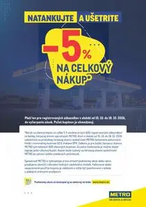 Propagačné noviny METRO, platné od 2026-10-15 do 2026-10-18.