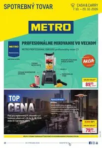 Propagačné noviny METRO, platné od 2026-10-07 do 2026-10-20.