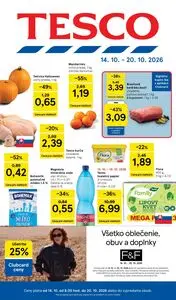 Propagačné noviny TESCO, platné od 2026-10-14 do 2026-10-20.