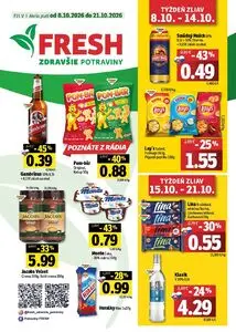 Propagačné noviny FRESH, platné od 2026-10-08 do 2026-10-21.
