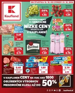 Propagačné noviny Kaufland, platné od 2026-10-15 do 2026-10-21.