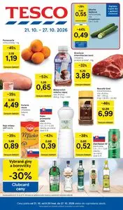 Propagačné noviny TESCO, platné od 2026-10-21 do 2026-10-27.