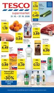 Propagačné noviny TESCO, platné od 2026-10-21 do 2026-10-27.