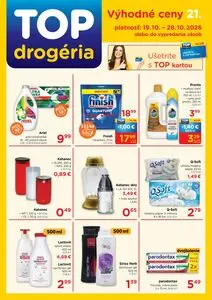 Propagačné noviny TOP drogéria, platné od 2026-10-19 do 2026-10-28.