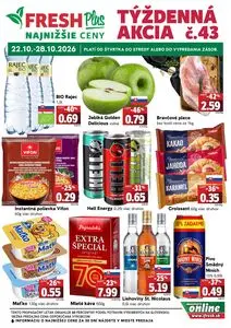 Propagačné noviny FRESH, platné od 2026-10-22 do 2026-10-28.
