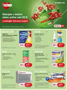Propagačné noviny Dr. Max, platné od 2026-10-01 do 2026-10-31.