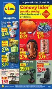 Propagačné noviny LIDL, platné od 2026-10-26 do 2026-11-01.