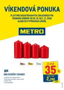 Propagačné noviny METRO, platné od 2026-10-29 do 2026-11-01.