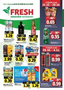 Propagačné noviny FRESH, platné od 2026-10-22 do 2026-11-04.