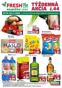 Propagačné noviny FRESH, platné od 2026-10-29 do 2026-11-04.