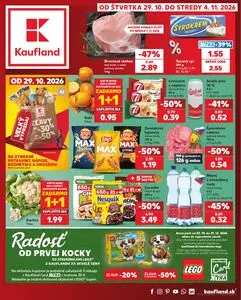 Propagačné noviny Kaufland, platné od 2026-10-29 do 2026-11-04.