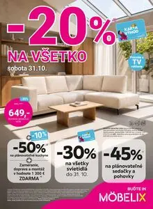 Propagačné noviny MÖBELIX, platné od 2026-10-26 do 2026-11-08.