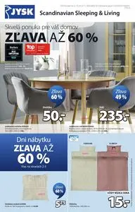Propagačné noviny JYSK, platné od 2026-10-21 do 2026-11-29.